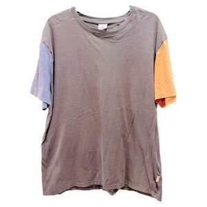 Urban Outfitters Gray Colorblock Men's T-Shirt XL X-Large 100% Cotton